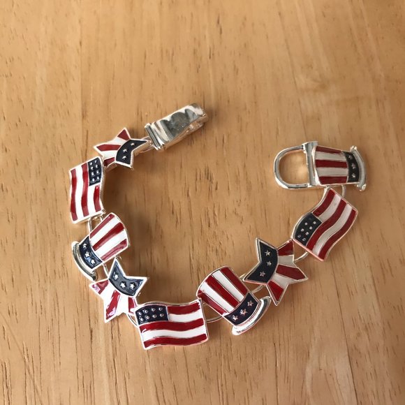 Patriotic Bracelet American Flag Uncle Sam New - Picture 2 of 11